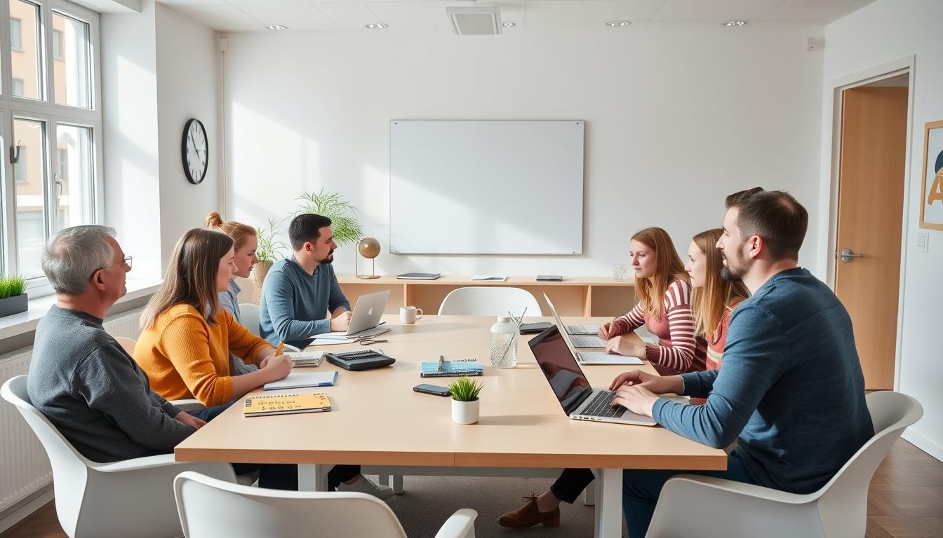 Language courses with steady structure